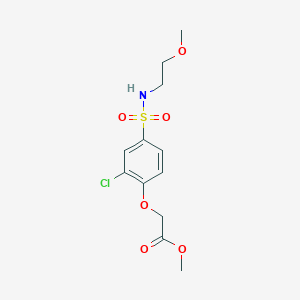 molecular formula C12H16ClNO6S B4119958 methyl (2-chloro-4-{[(2-methoxyethyl)amino]sulfonyl}phenoxy)acetate CAS No. 701947-54-8