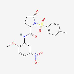 N-(2-methoxy-5-nitrophenyl)-1-[(4-methylphenyl)sulfonyl]-5-oxoprolinamide