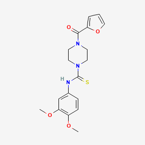 molecular formula C18H21N3O4S B4120044 N-(3,4-dimethoxyphenyl)-4-(2-furoyl)-1-piperazinecarbothioamide 