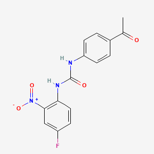 molecular formula C15H12FN3O4 B4120047 N-(4-acetylphenyl)-N'-(4-fluoro-2-nitrophenyl)urea 