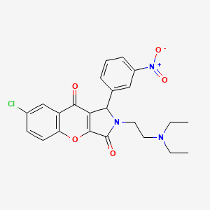 molecular formula C23H22ClN3O5 B4120051 7-chloro-2-[2-(diethylamino)ethyl]-1-(3-nitrophenyl)-1,2-dihydrochromeno[2,3-c]pyrrole-3,9-dione 
