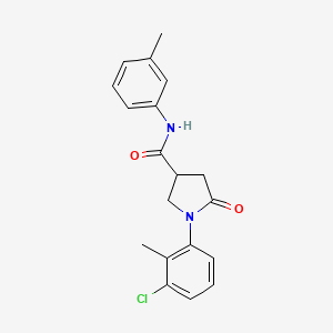 molecular formula C19H19ClN2O2 B4120097 1-(3-chloro-2-methylphenyl)-N-(3-methylphenyl)-5-oxo-3-pyrrolidinecarboxamide 