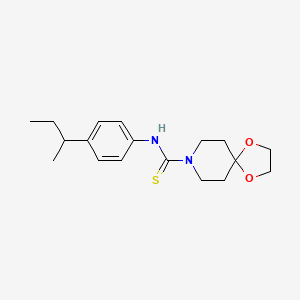 molecular formula C18H26N2O2S B4120106 N-(4-sec-butylphenyl)-1,4-dioxa-8-azaspiro[4.5]decane-8-carbothioamide 