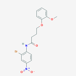 molecular formula C17H17BrN2O5 B4120121 N-(2-bromo-4-nitrophenyl)-4-(2-methoxyphenoxy)butanamide 