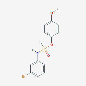 molecular formula C14H15BrNO3P B412016 4-methoxyphenyl N-(3-bromophenyl)-P-methylphosphonamidoate 