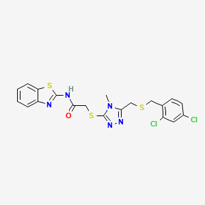N-1,3-benzothiazol-2-yl-2-[(5-{[(2,4-dichlorobenzyl)thio]methyl}-4-methyl-4H-1,2,4-triazol-3-yl)thio]acetamide