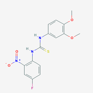 molecular formula C15H14FN3O4S B4120184 N-(3,4-dimethoxyphenyl)-N'-(4-fluoro-2-nitrophenyl)thiourea 