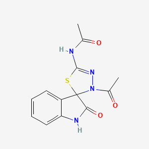 molecular formula C13H12N4O3S B4120193 N-(3'-acetyl-2-oxo-1,2-dihydro-3'H-spiro[indole-3,2'-[1,3,4]thiadiazol]-5'-yl)acetamide 