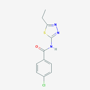 molecular formula C11H10ClN3OS B412020 4-chloro-N-(5-ethyl-1,3,4-thiadiazol-2-yl)benzamide 