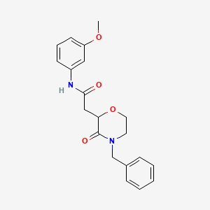 molecular formula C20H22N2O4 B4120211 2-(4-benzyl-3-oxo-2-morpholinyl)-N-(3-methoxyphenyl)acetamide 