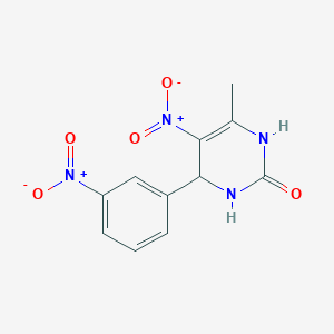 molecular formula C11H10N4O5 B412024 5-nitro-4-{3-nitrophenyl}-6-methyl-3,4-dihydro-2(1H)-pyrimidinone CAS No. 152192-76-2