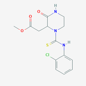 methyl (1-{[(2-chlorophenyl)amino]carbonothioyl}-3-oxo-2-piperazinyl)acetate