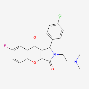 molecular formula C21H18ClFN2O3 B4120256 1-(4-chlorophenyl)-2-[2-(dimethylamino)ethyl]-7-fluoro-1,2-dihydrochromeno[2,3-c]pyrrole-3,9-dione 
