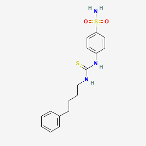molecular formula C17H21N3O2S2 B4120259 4-({[(4-phenylbutyl)amino]carbonothioyl}amino)benzenesulfonamide 