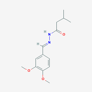 N'-(3,4-dimethoxybenzylidene)-3-methylbutanohydrazide
