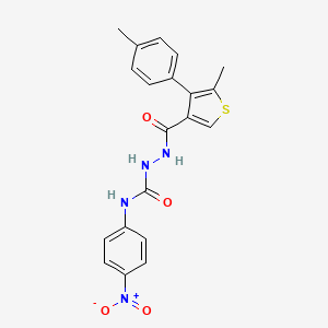 2-{[5-methyl-4-(4-methylphenyl)-3-thienyl]carbonyl}-N-(4-nitrophenyl)hydrazinecarboxamide