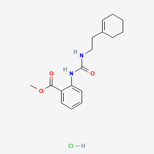 molecular formula C17H23ClN2O3 B4120280 methyl 2-[({[2-(1-cyclohexen-1-yl)ethyl]amino}carbonyl)amino]benzoate hydrochloride 