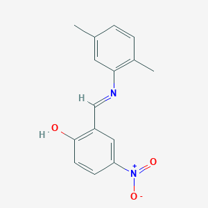 molecular formula C15H14N2O3 B412029 2-{[(2,5-Dimethylphenyl)imino]methyl}-4-nitrophenol 
