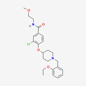 molecular formula C24H31ClN2O4 B4120309 3-chloro-4-{[1-(2-ethoxybenzyl)-4-piperidinyl]oxy}-N-(2-methoxyethyl)benzamide 