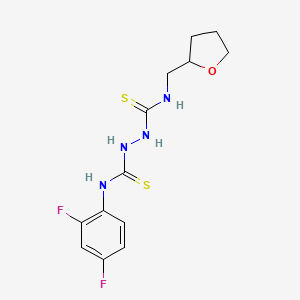 molecular formula C13H16F2N4OS2 B4120311 N-(2,4-difluorophenyl)-N'-(tetrahydro-2-furanylmethyl)-1,2-hydrazinedicarbothioamide 