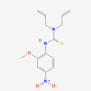 molecular formula C14H17N3O3S B4120320 N,N-diallyl-N'-(2-methoxy-4-nitrophenyl)thiourea 