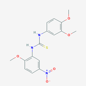 molecular formula C16H17N3O5S B4120325 N-(3,4-dimethoxyphenyl)-N'-(2-methoxy-5-nitrophenyl)thiourea 