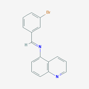 molecular formula C16H11BrN2 B412034 N-(3-bromobenzylidene)-N-(5-quinolinyl)amine 