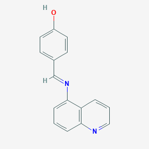 molecular formula C16H12N2O B412036 N-(5-Quinolinyl)-4-hydroxybenzenemethaneimine 