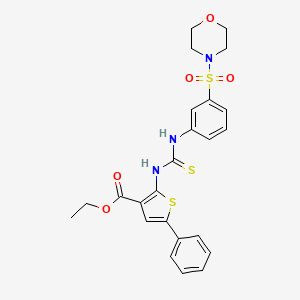 molecular formula C24H25N3O5S3 B4120360 ethyl 2-[({[3-(4-morpholinylsulfonyl)phenyl]amino}carbonothioyl)amino]-5-phenyl-3-thiophenecarboxylate 