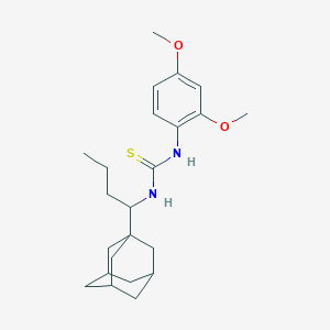 molecular formula C23H34N2O2S B4120371 N-[1-(1-adamantyl)butyl]-N'-(2,4-dimethoxyphenyl)thiourea 