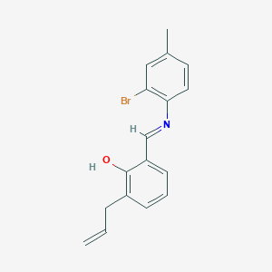 molecular formula C17H16BrNO B412039 2-Allyl-6-{[(2-bromo-4-methylphenyl)imino]methyl}phenol 