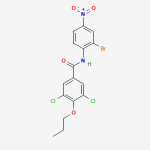 molecular formula C16H13BrCl2N2O4 B4120391 N-(2-bromo-4-nitrophenyl)-3,5-dichloro-4-propoxybenzamide 