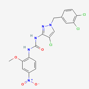 N-[4-chloro-1-(3,4-dichlorobenzyl)-1H-pyrazol-3-yl]-N'-(2-methoxy-4-nitrophenyl)urea