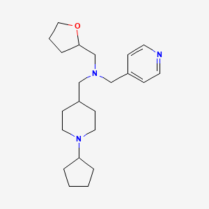 molecular formula C22H35N3O B4120422 1-(1-cyclopentyl-4-piperidinyl)-N-(4-pyridinylmethyl)-N-(tetrahydro-2-furanylmethyl)methanamine 