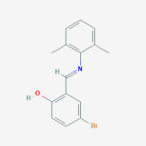 molecular formula C15H14BrNO B412044 4-Bromo-2-{[(2,6-dimethylphenyl)imino]methyl}phenol 
