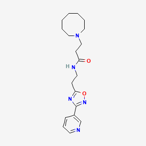 molecular formula C19H27N5O2 B4120464 3-azocan-1-yl-N-[2-(3-pyridin-3-yl-1,2,4-oxadiazol-5-yl)ethyl]propanamide 