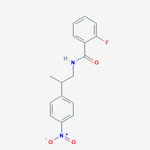 molecular formula C16H15FN2O3 B4120479 2-fluoro-N-[2-(4-nitrophenyl)propyl]benzamide 