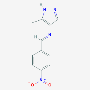 molecular formula C11H10N4O2 B412048 4-({4-nitrobenzylidene}amino)-3-methyl-1H-pyrazole 