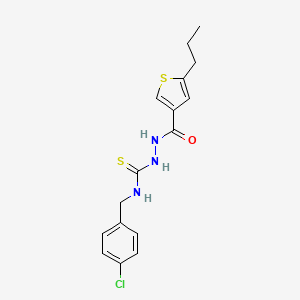 N-(4-chlorobenzyl)-2-[(5-propyl-3-thienyl)carbonyl]hydrazinecarbothioamide