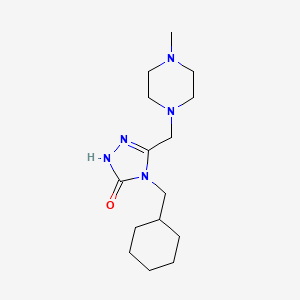 molecular formula C15H27N5O B4120508 4-(cyclohexylmethyl)-5-[(4-methylpiperazin-1-yl)methyl]-2,4-dihydro-3H-1,2,4-triazol-3-one 
