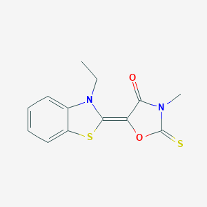 molecular formula C13H12N2O2S2 B412052 5-(3-ethyl-1,3-benzothiazol-2(3H)-ylidene)-3-methyl-2-thioxo-1,3-oxazolidin-4-one 