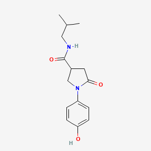 molecular formula C15H20N2O3 B4120525 1-(4-hydroxyphenyl)-N-isobutyl-5-oxo-3-pyrrolidinecarboxamide 