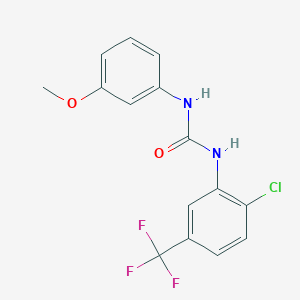 molecular formula C15H12ClF3N2O2 B4120532 N-[2-chloro-5-(trifluoromethyl)phenyl]-N'-(3-methoxyphenyl)urea 