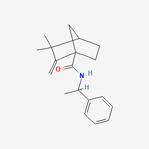 molecular formula C19H25NO B4120537 3,3-dimethyl-2-methylene-N-(1-phenylethyl)bicyclo[2.2.1]heptane-1-carboxamide 