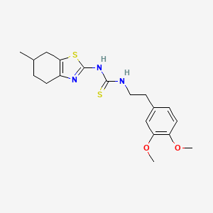 molecular formula C19H25N3O2S2 B4120553 N-[2-(3,4-dimethoxyphenyl)ethyl]-N'-(6-methyl-4,5,6,7-tetrahydro-1,3-benzothiazol-2-yl)thiourea 