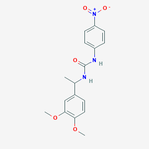 molecular formula C17H19N3O5 B4120567 N-[1-(3,4-dimethoxyphenyl)ethyl]-N'-(4-nitrophenyl)urea 
