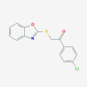 molecular formula C15H10ClNO2S B412058 2-(1,3-Benzoxazol-2-ylsulfanyl)-1-(4-chlorophenyl)ethanone CAS No. 120007-64-9