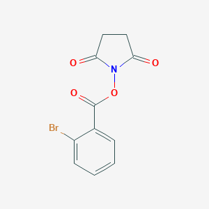molecular formula C11H8BrNO4 B412059 1-[(2-Bromobenzoyl)oxy]-2,5-pyrrolidinedione 