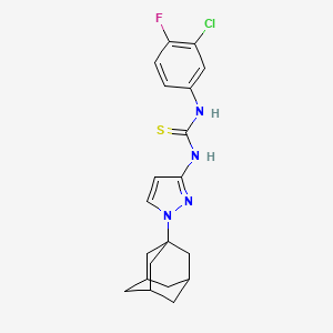 molecular formula C20H22ClFN4S B4120618 N-[1-(1-adamantyl)-1H-pyrazol-3-yl]-N'-(3-chloro-4-fluorophenyl)thiourea 