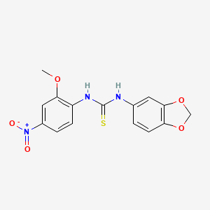 molecular formula C15H13N3O5S B4120632 N-1,3-benzodioxol-5-yl-N'-(2-methoxy-4-nitrophenyl)thiourea 
